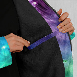 Galaxy Slam Zip Up Cloak (Black Fur)