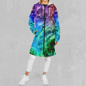 Galaxy Slam Zip Up Cloak (White Fur)