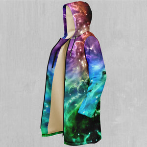 Galaxy Slam Zip Up Cloak (White Fur)