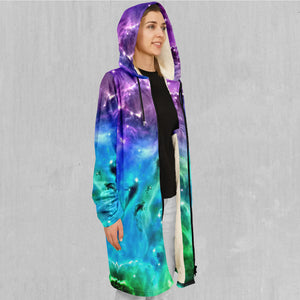 Galaxy Slam Zip Up Cloak (White Fur)