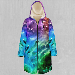 Galaxy Slam Zip Up Cloak (White Fur)