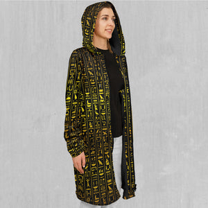 Hieroglyphics Zip Up Cloak (Black Fur)