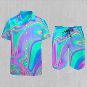 Holographic Men's Beach Set