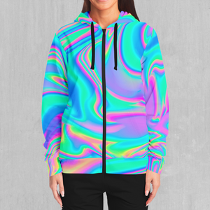 Holographic Zip Up Hoodie