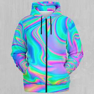 Holographic Zip Up Hoodie