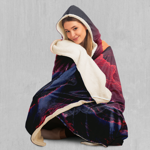 The Synthwave off Kanagawa Hooded Blanket