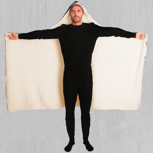 The Synthwave off Kanagawa Hooded Blanket