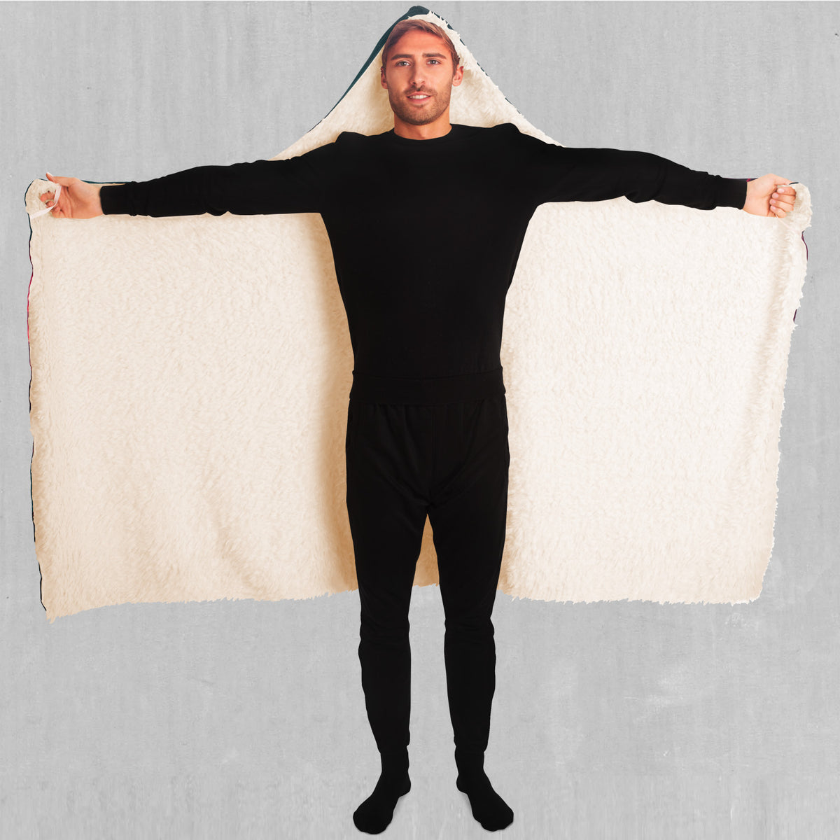 Cyber Skyline Hooded Blanket