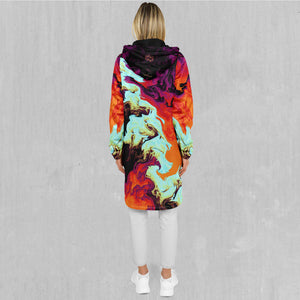 Lava Bath Zip Up Cloak (Black Fur)