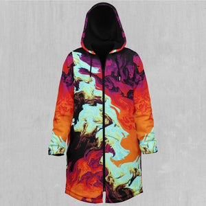 Lava Bath Zip Up Cloak (Black Fur)