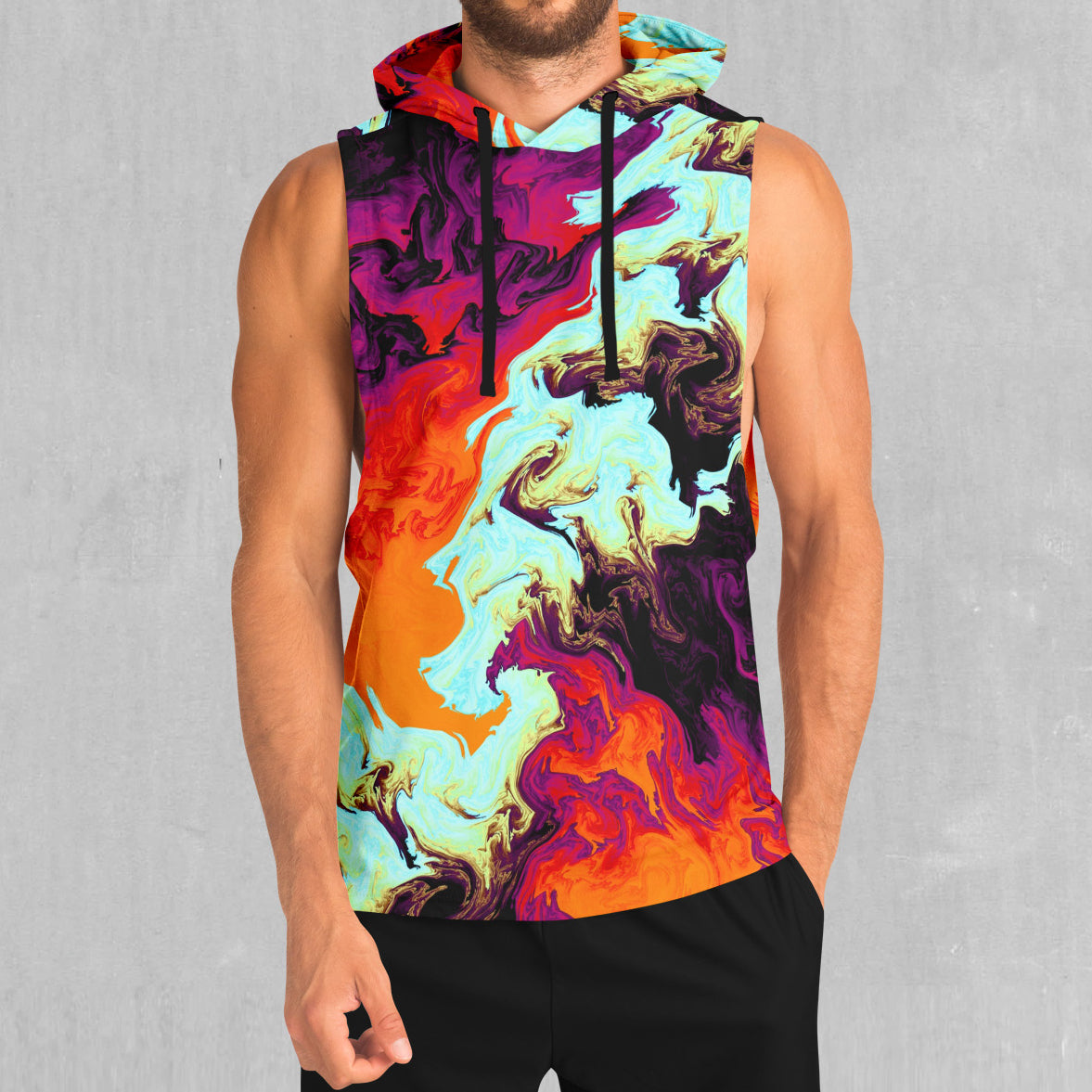 Lava Bath Sleeveless Hoodie