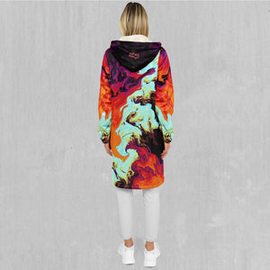 Lava Bath Zip Up Cloak (White Fur)