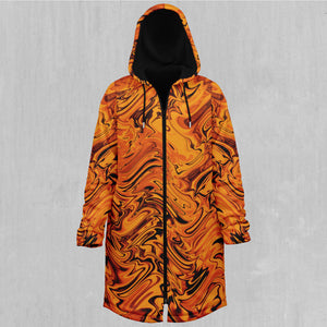 Lava Flow Zip Up Cloak (Black Fur)