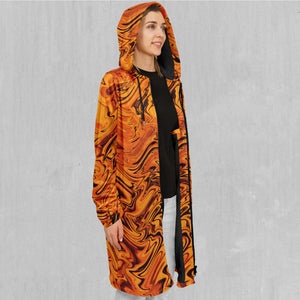 Lava Flow Zip Up Cloak (Black Fur)