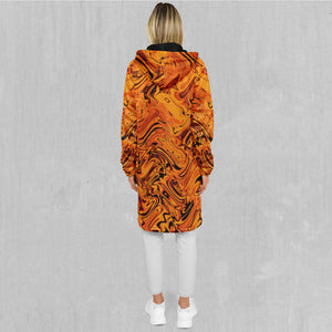 Lava Flow Zip Up Cloak (Black Fur)