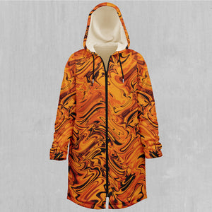 Lava Flow Zip Up Cloak (White Fur)