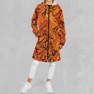 Lava Flow Zip Up Cloak (White Fur)