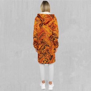 Lava Flow Zip Up Cloak (White Fur)