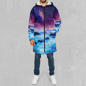 Liquid Lights Zip Up Cloak (White Fur)