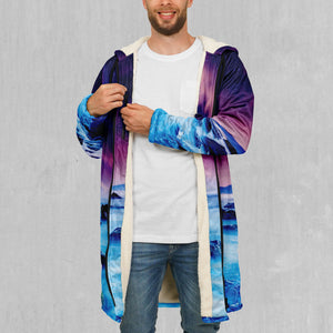 Liquid Lights Zip Up Cloak (White Fur)