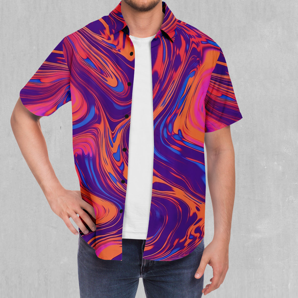 Luminous Mixture Button Down Shirt