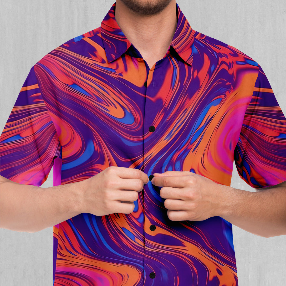 Luminous Mixture Button Down Shirt