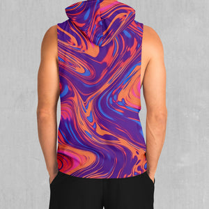 Luminous Mixture Sleeveless Hoodie