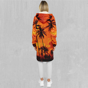 Lush Sunset Zip Up Cloak (White Fur)