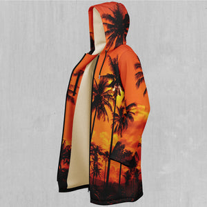 Lush Sunset Zip Up Cloak (White Fur)