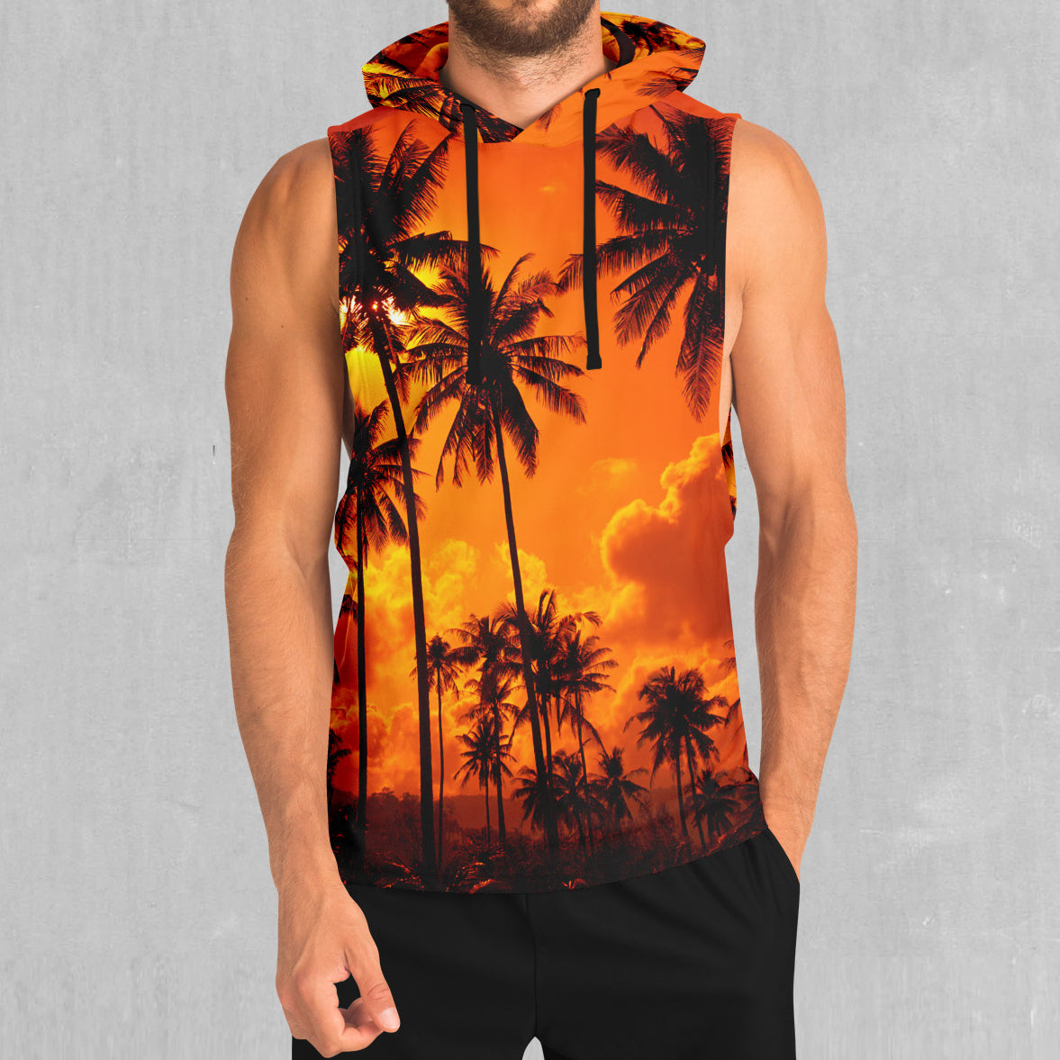 Lush Sunset Sleeveless Hoodie
