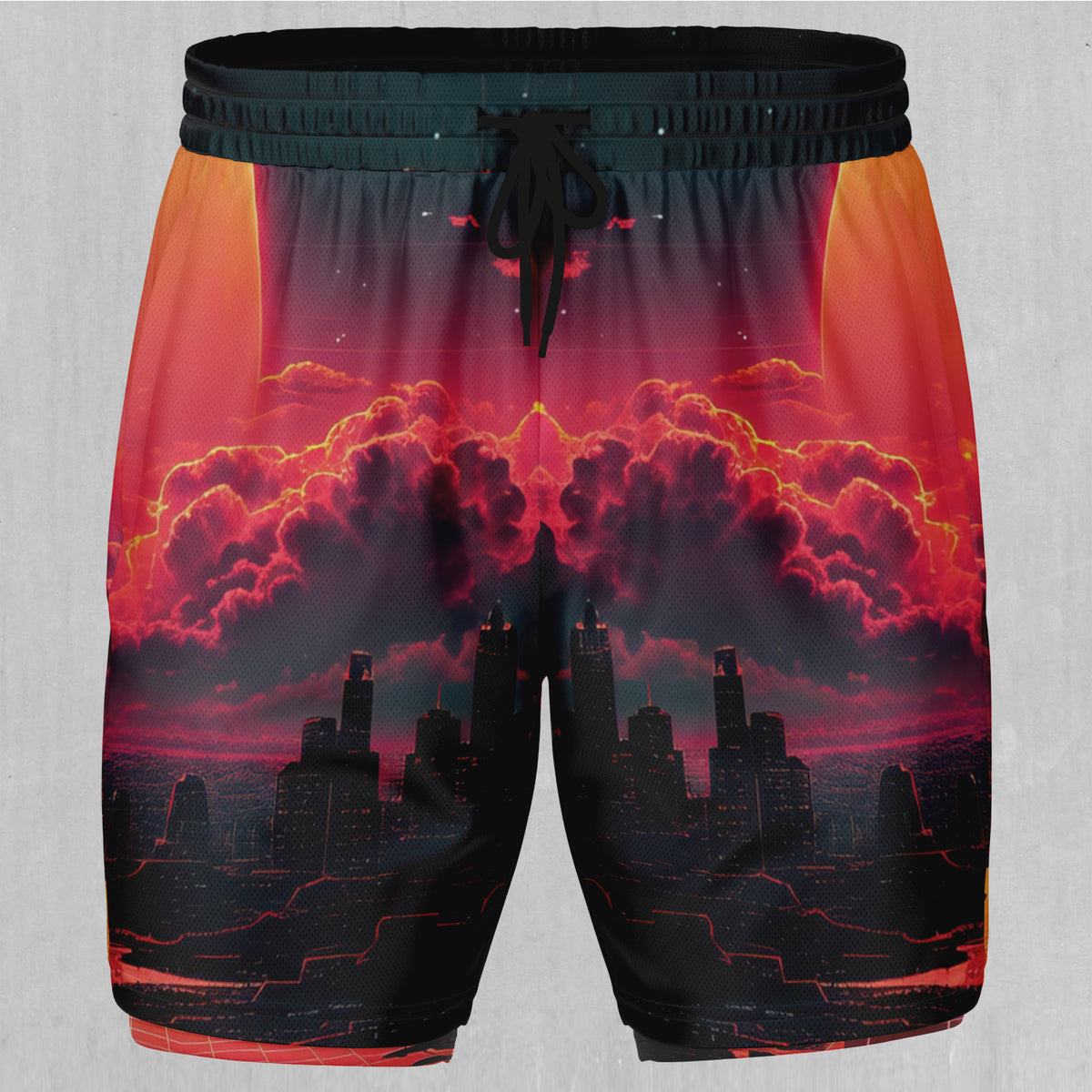 Cyber Skyline Men's 2 in 1 Shorts