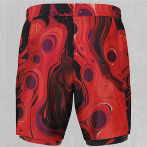 Scarlet Fusion Men's 2 in 1 Shorts