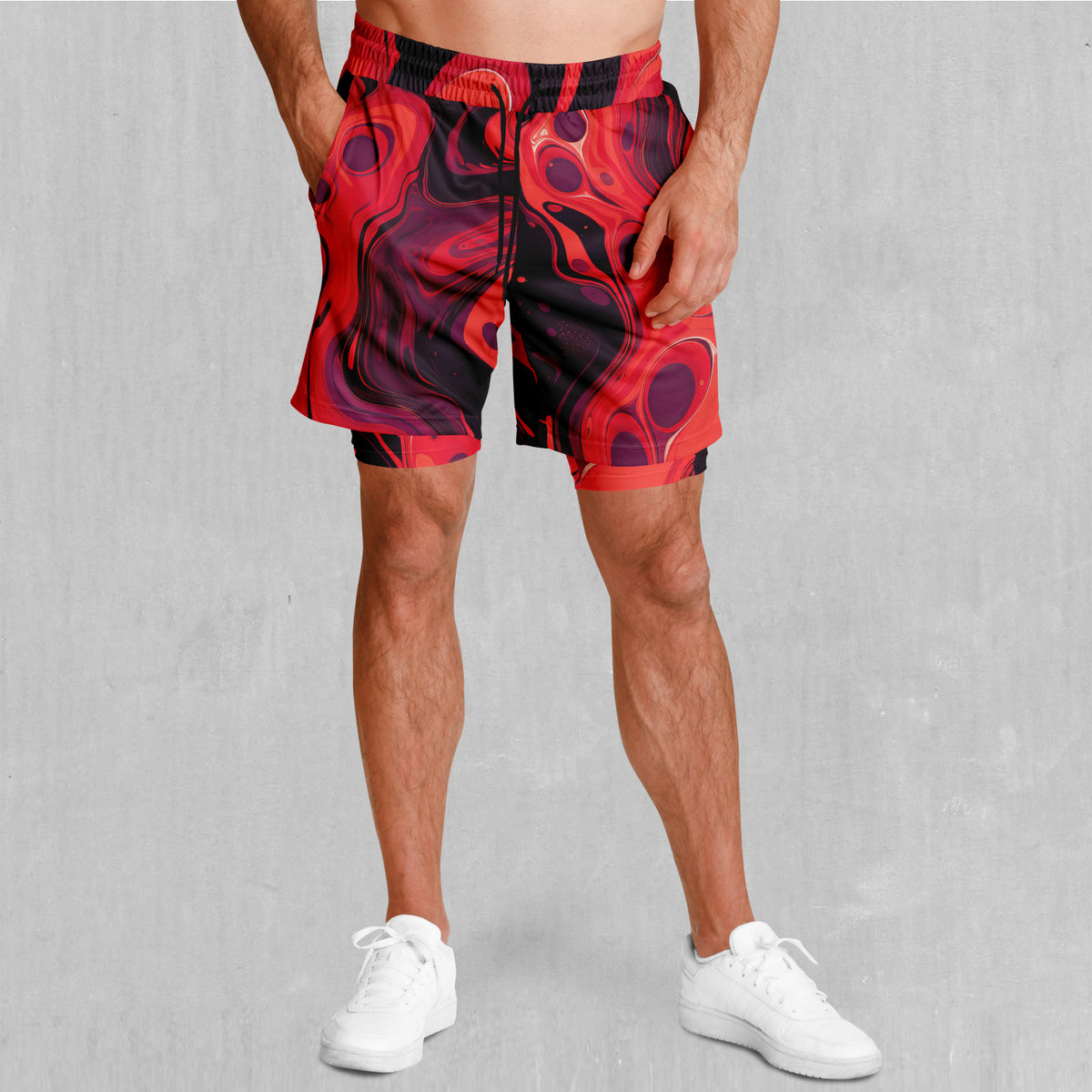 Scarlet Fusion Men's 2 in 1 Shorts