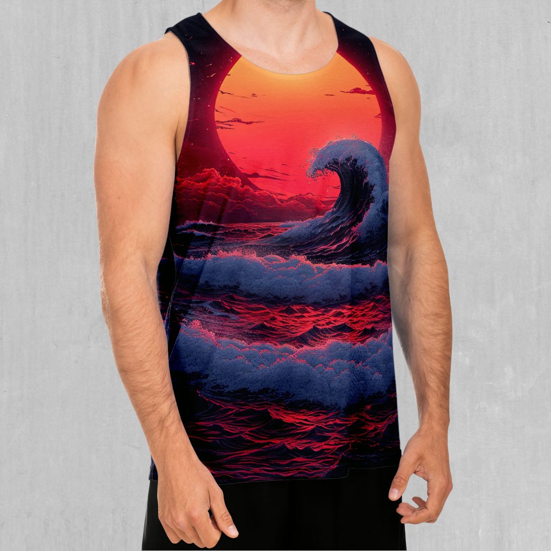 The Synthwave off Kanagawa Men's Tank Top