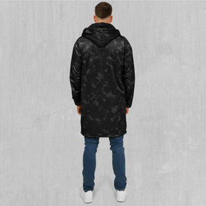 Midnight Camo Zip Up Cloak (Black Fur)