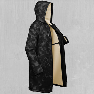 Midnight Camo Zip Up Cloak (White Fur)