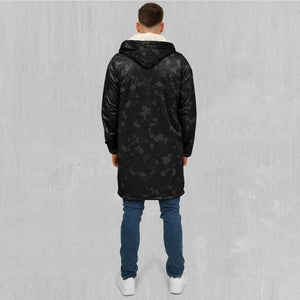 Midnight Camo Zip Up Cloak (White Fur)