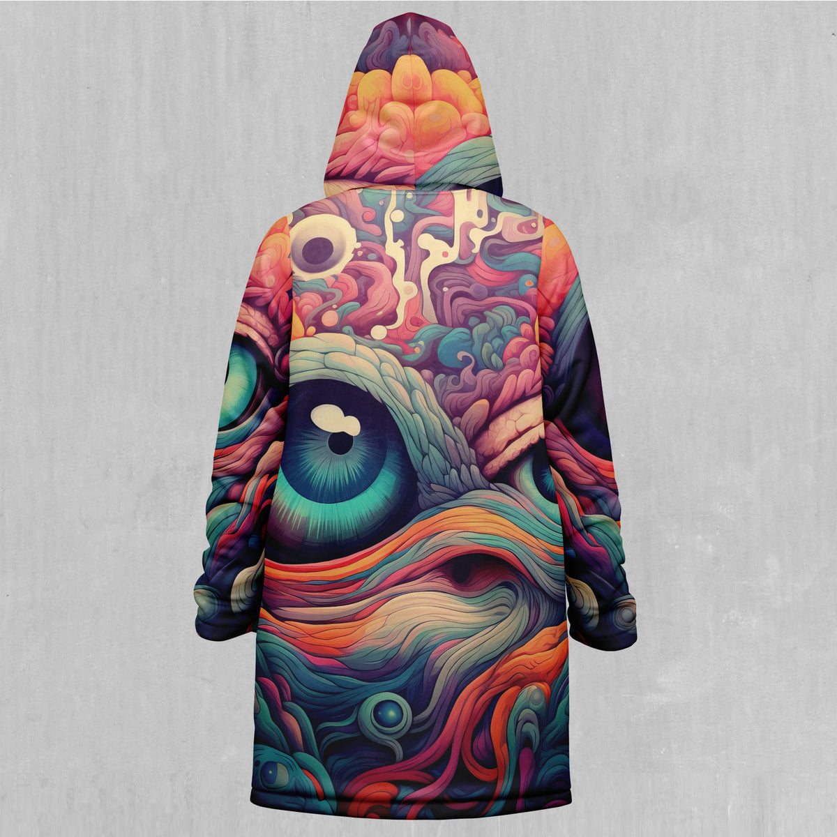 Mind Iris Zip Up Cloak (Black Fur)