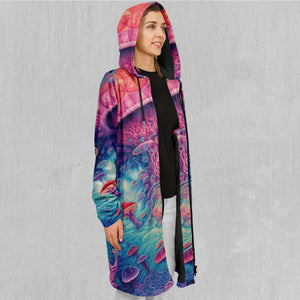 Mycological Mind Zip Up Cloak (Black Fur)