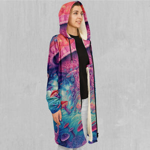 Mycological Mind Zip Up Cloak (White Fur)