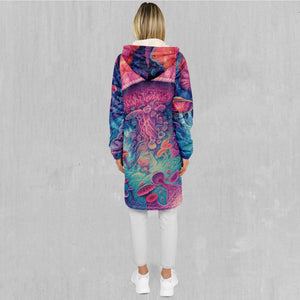 Mycological Mind Zip Up Cloak (White Fur)