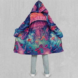 Mycological Mind Zip Up Cloak (White Fur)