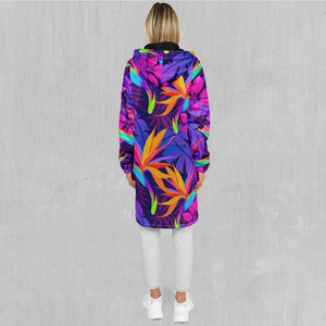 Neon Jungle Zip Up Cloak (Black Fur)