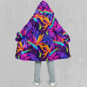 Neon Jungle Zip Up Cloak (Black Fur)