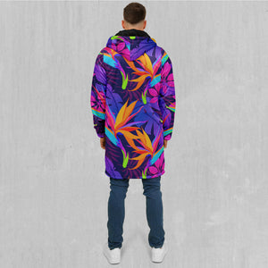 Neon Jungle Zip Up Cloak (Black Fur)