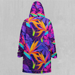 Neon Jungle Zip Up Cloak (Black Fur)