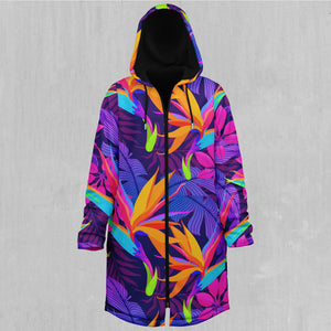 Neon Jungle Zip Up Cloak (Black Fur)