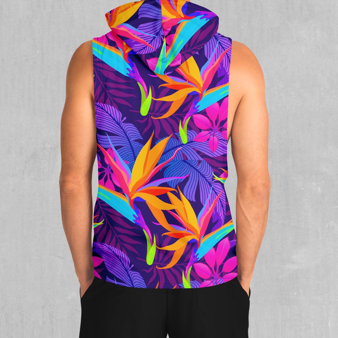 Neon Jungle Sleeveless Hoodie