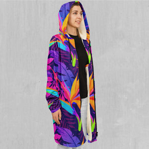 Neon Jungle Zip Up Cloak (White Fur)