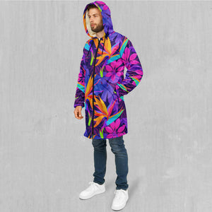 Neon Jungle Zip Up Cloak (White Fur)